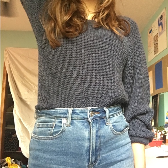 Blue Knit Sweater - Picture 3 of 5